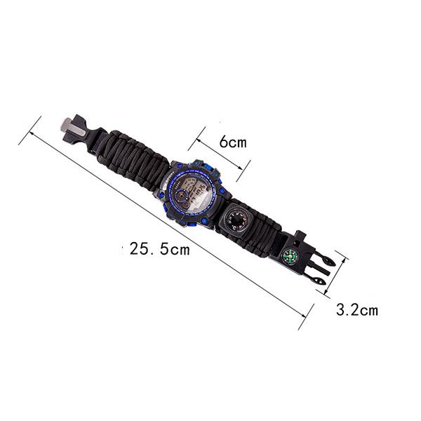 Outdoor Survival Waterproof Watch Umbrella Rope Bracelet Outdoor Camping Adventure Bracelet
