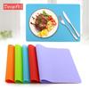 Силиконовая подставка для пищевых продуктов 40*30 см, сплошная цветная подставка для столовых приборов для детей начальной школы, термостойкая, водостойкая и маслостойкая подставка для столовых приборов