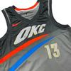 Nike Баскетбольная майка NBA Paul George City Edition Swingman Мужская Градиентно-серый 912134-041