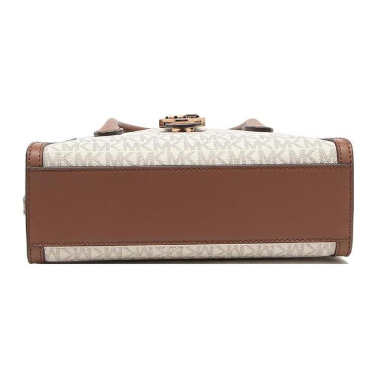 New MICHAEL KORS Gabby Polyurethane One Shoulder Handbag, Crossbody Bag Trumpets Women's Vanilla White & Brown 35S3G5GS5B-150