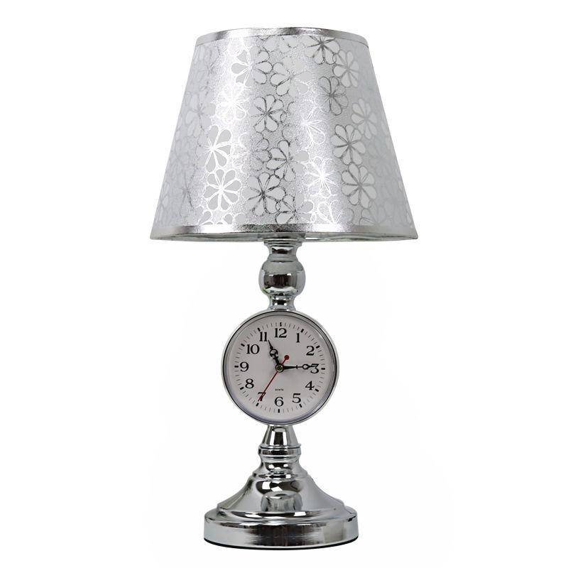 Простой Европейский Стиль с часами Настольная Лампа Спальня Прикроватная Гостиная Освещение Теплые Романтические Свадебные Идеи