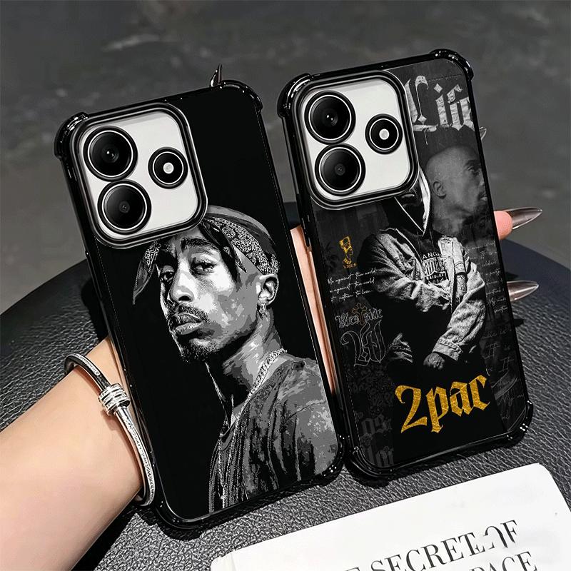 Рэпер 2pac Певец Тупак Мягкий чехол для телефона Для Xiaomi Redmi Note 14 15 Pro Plus 13 12 11S 11T 5G 10 9S 9 Покрытие Противоударный Fundas