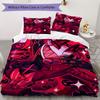 Hazbin Hotel Pattern Bedding uilt Set uilt Cover Pillowcase Home Decoration Birthday Gift (1 * duvet cover + 2 * pillowcase without core)32