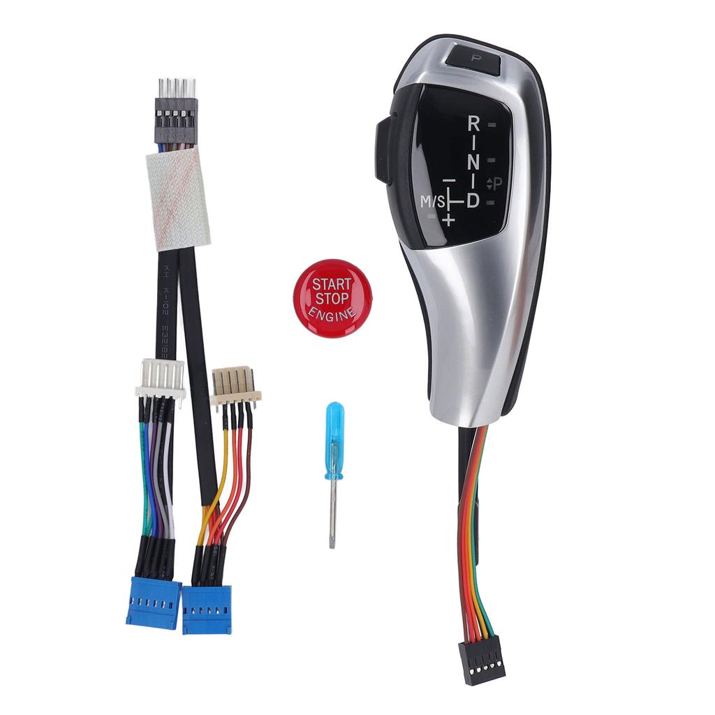 LED Automatic Gear Shift Knob Left Driver Red Button Replacement for Z4 E85 2001‑2008 Electrosilvering