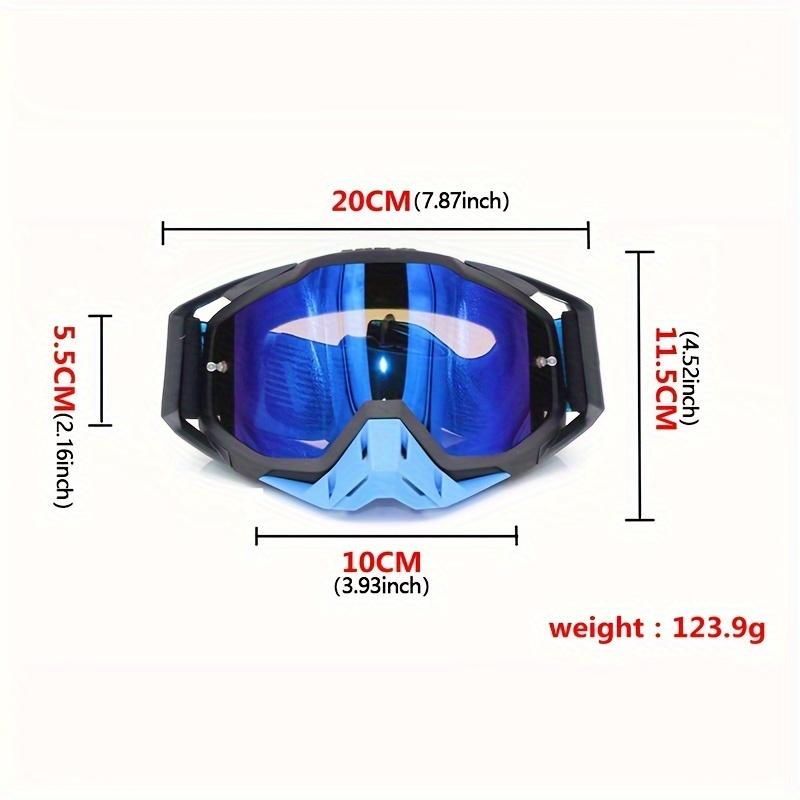 Motorcycle Goggles for Adults - TPU Material, Windproof and Dustproof, Outdoor Sports Glasses for Cycling, Racing, Riding - Unisex