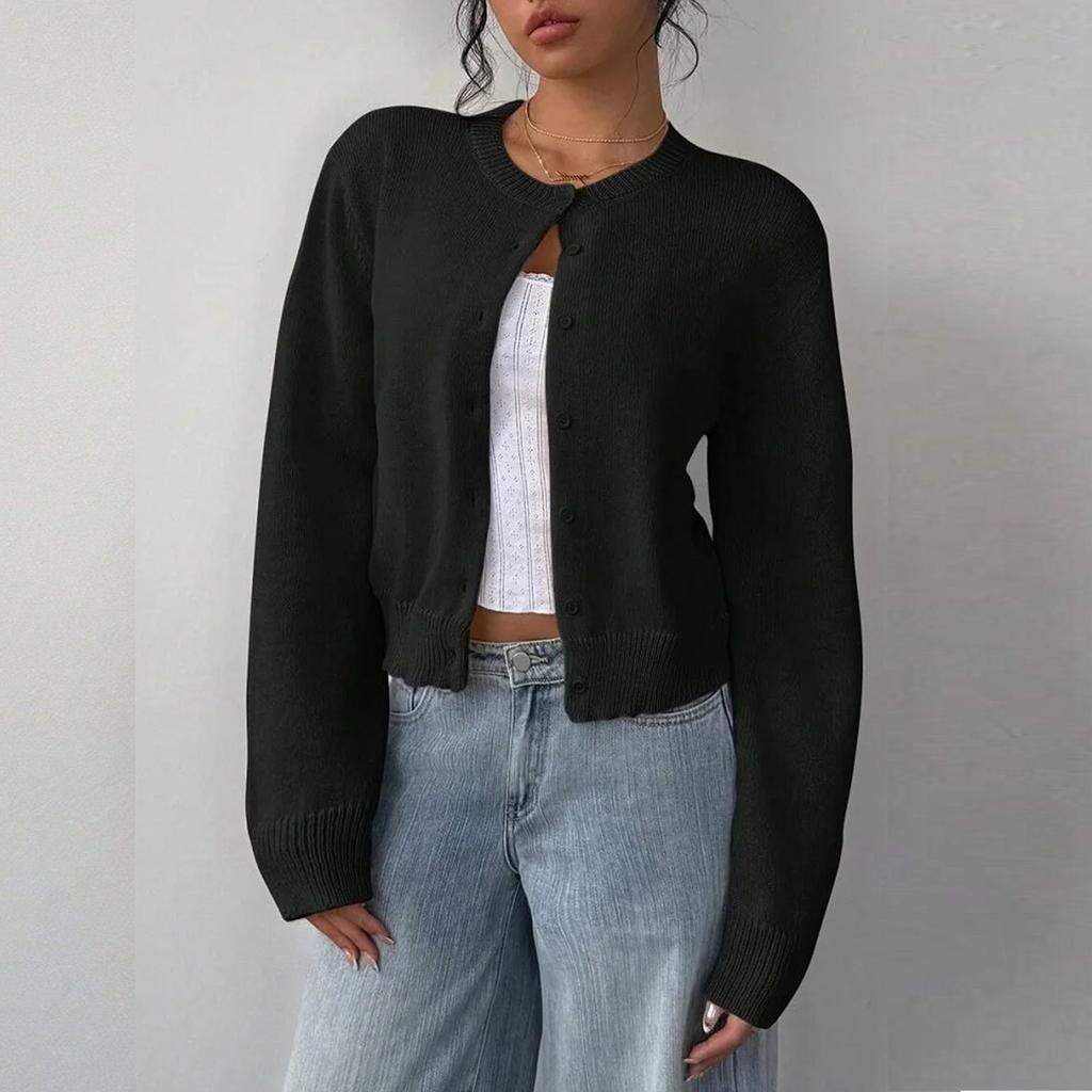 Women's Cardigan Sweaters Lightweight R-Neck Long Sleeve Outfits Fall Fashion 2025 Clothing