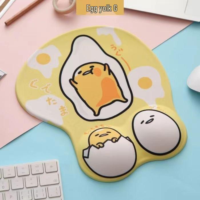 3D Милый Мультяшный Силиконовый Коврик для Мыши с Подставкой для Запястья из Пены с Памятью