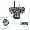 Солнечная камера безопасности WIFI/4G с тремя объективами, 10-кратным зумом и трехэкранным дисплеем, мониторинг с индукцией движения человека (PIR)