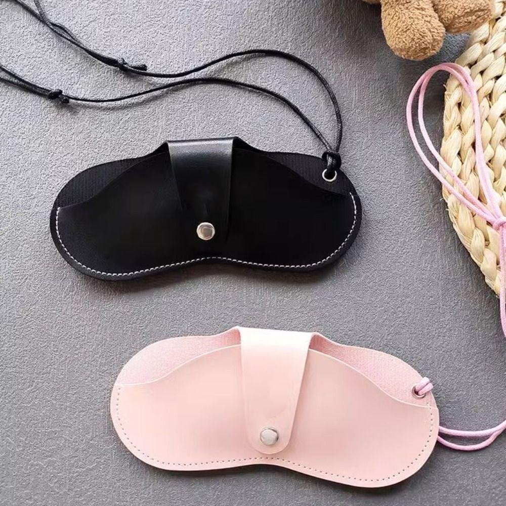 Halter Sunglasses Storage Clip Pu Leather Eyeglasses Case Fashion Glasses Storage Bag  Female