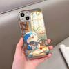 Cute C-Cartoon-D-DoraemonS Phone Case For IPhone 17 Pro Max 15 Pro 16 14 Plus 12 13 Mini 11 Pro Shockproof Electroplated Glass