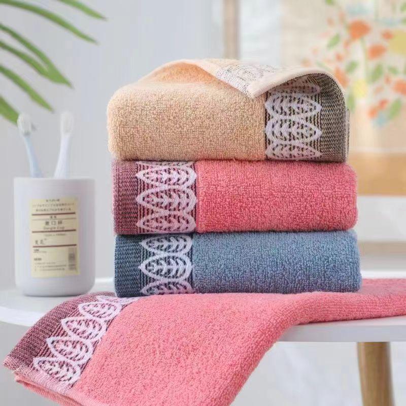 100% Хлопковое жаккардовое полотенце - 100 г Впитывающее и утолщенное для умывания и купания взрослых