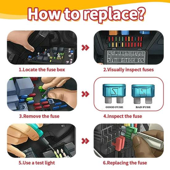 220Pcs Plug-in Type Car Fuses Widely Used Accessories Reliable Durable Fuses Insert for Automobile