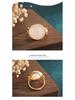 Copper-Plated Retro Court Style Ring with Imitation Mutton Fat White Jade
