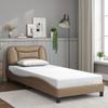 VidaXL Bed Frames Without Mattress Hvar, Upholstered Bed, Slat Base, Single Bed, Adult Bedroom Bed 3207978