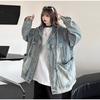 Retro Denim Jacket Women's Hooded Jacket Casual Loose Long Sleeved Top Spring and Autumn 2025 Fashionable Street Style