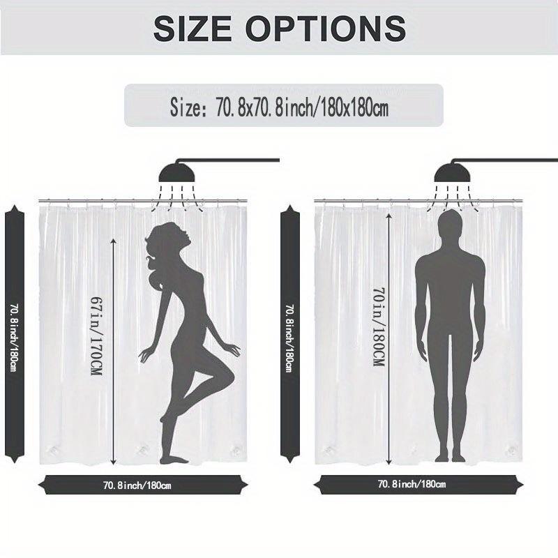 1 шт. Шторка для душа с черным котом - Зеленые глаза, Слегка раздраженный, Землистые тона, Полиэстер, 70,8x70,8", Юмористический дизайн