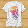 230 Gsm 100% Cotton Colourful Jellyfish T Shirt Music Funny Movie Cool Meme Gift Top Tee 2302