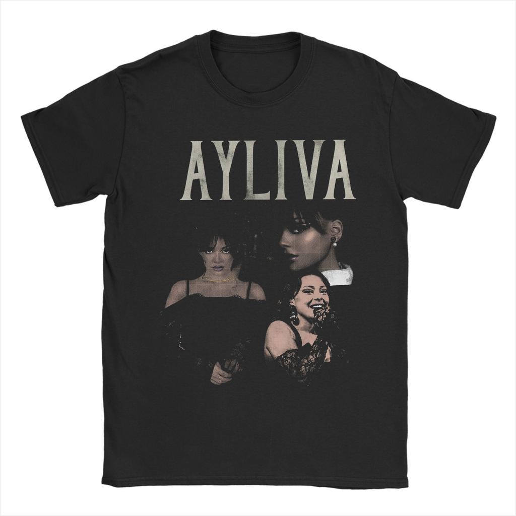 Винтажная уличная одежда Футболка Die Ayliva Tour 2025 Мужская 100% хлопок Короткий рукав Круглый вырез Летние топы