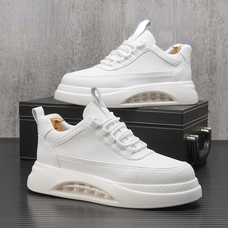 Men Casual Sneakers Platform White Shoes Leisure Male Sneakers Non-slip Men's Vulcanized Shoes Air Cushion Board Shoe