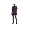 Under Armour Solid Color Crew Neck Sports Short Sleeve T-Shirt Men Tops Purple 1376518-541