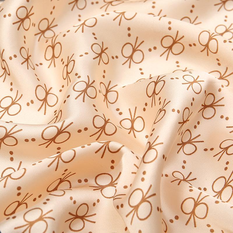 Fashion Tassel Printed Simulation Silk Long Silk Scarf Temperament Women's Holiday Outer Shawl