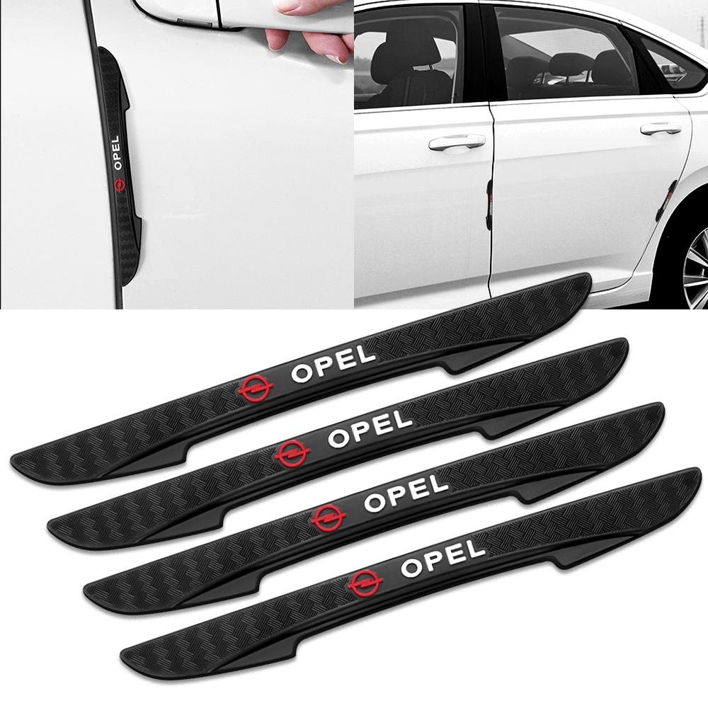 4Pcs For Opel Astra Insignia Corsa Zafira Antara Car Door Rearview Mirror Silicone Anti-Collision Bumper Protector Strip Sticker Kt2