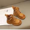 Children's Martin Boots Girls' Boots 2025 Autumn and Winter New Boys' Boots Baby Medium and Older Children's Soft Sole 10% Off Small Yellow Boots
