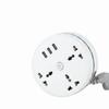Round Design Universal Power Strip 3 USB Ports USB Charger Plug Portable Extension Socket  Bedside