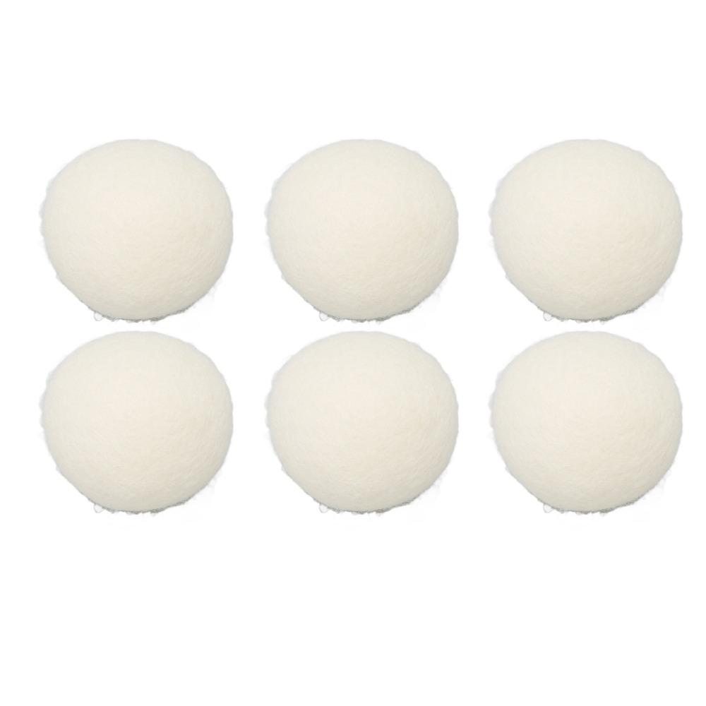6pcs New Zealand Wool Fabric Softener Balls Hypoallergenic Laundry Dryer Balls For Clothes