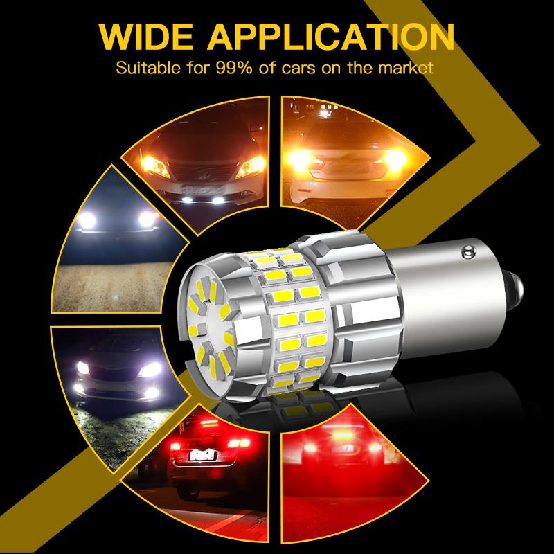 2 шт. 1156 BA15S P21W Дневные ходовые огни BA15S, P21W S25 1073 1093 1129 3497 7506 7527 Белый/Желтый/Красный Canbus 1500 лм Светодиодные лампы