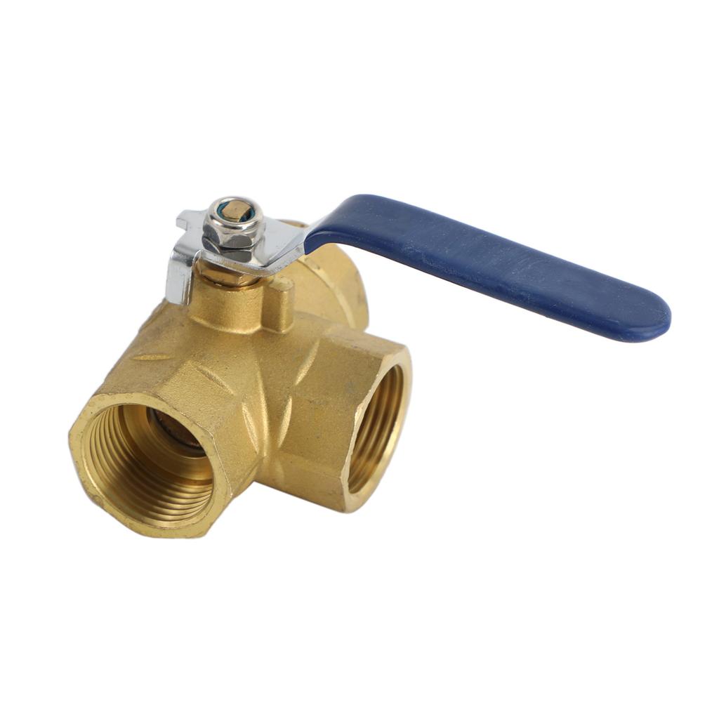 G1" 3 Way Ball Valve Three T Port Brass Female Type For Water Oil And Gas
