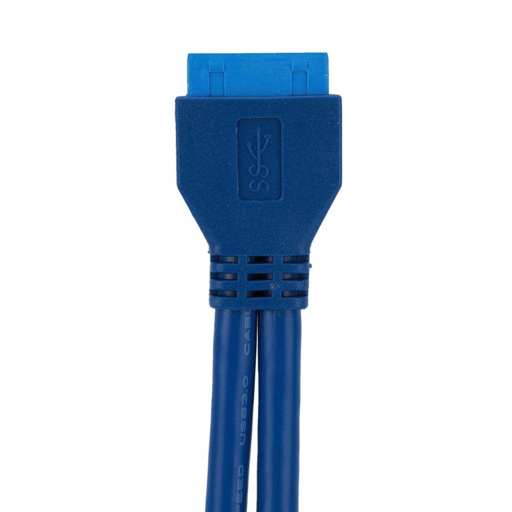 Кабель-адаптер 5 Гбит/с USB 3.0 19-контактный на 2 AF с отверстиями для винтов для крепления на панель, адаптер для крепления на материнскую плату, кабель-удлинитель USB 3.0, разъем на материнской плате