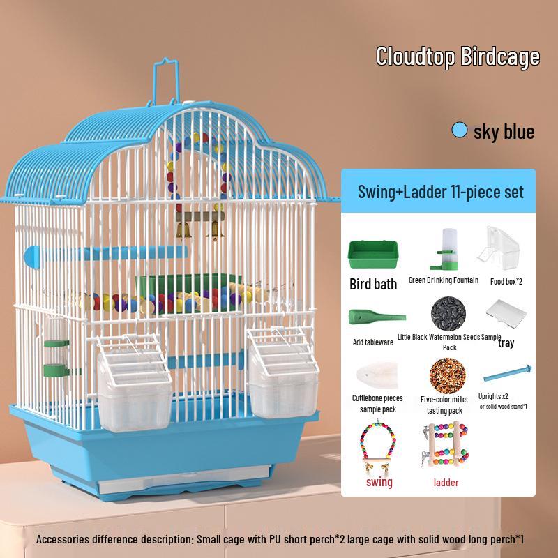 Новая Экологическая Птичья Вилла: Маленькая клетка для попугаев, например, для кореллы, ожерелового попугайчика, волнистого попугайчика, жемчужного