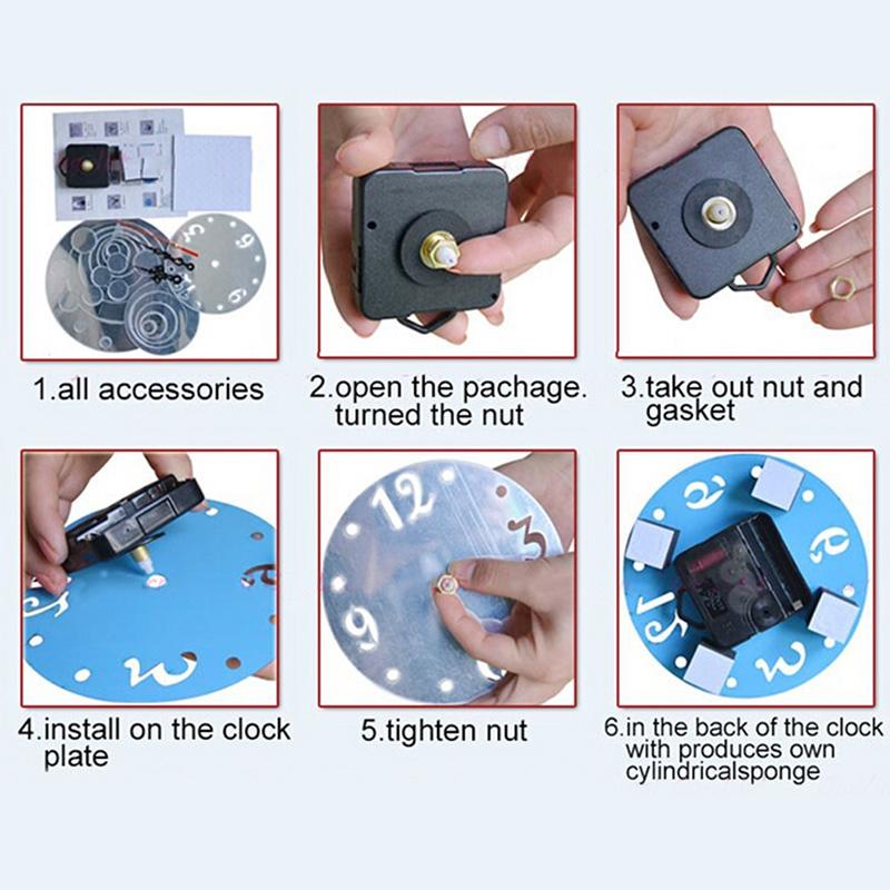 Круги 3D современные зеркальные настенные часы часы наклейка наклейка домашний DIY декор