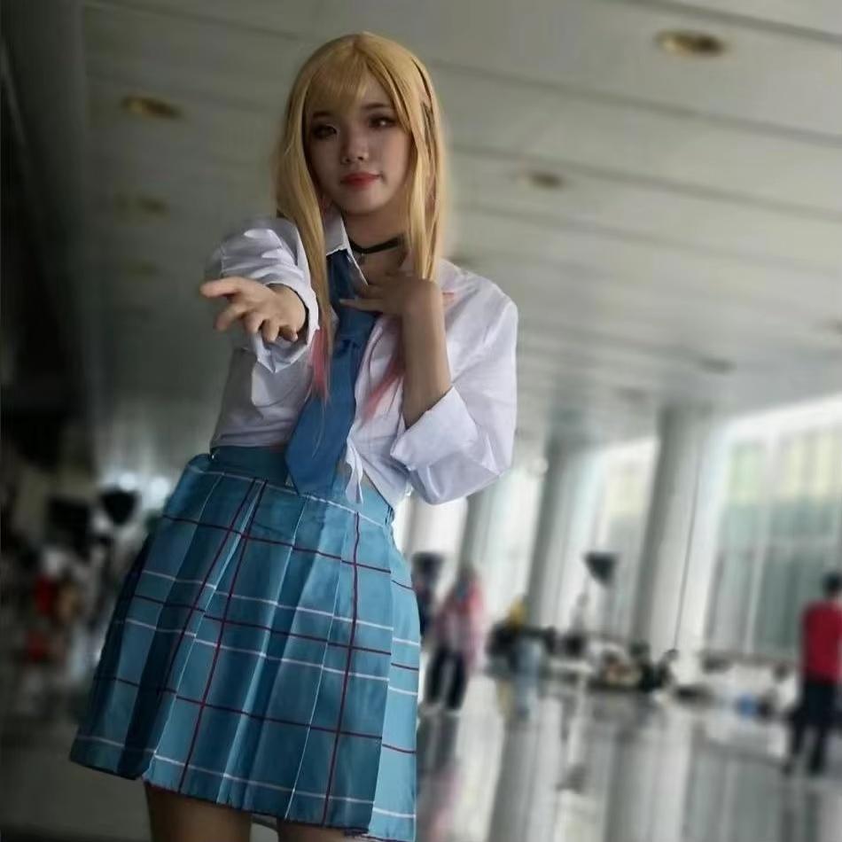 Kitagawa Marin Cosplay Anime Kitagawa Marin Cosplay Costume Dress School Uniform Wig Suit Plus Size Women
