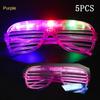 50 шт. светодиодных очков, светящиеся солнцезащитные очки для вечеринок, жалюзи, очки-жалюзи, светящиеся в темноте, неоновые, рождественские, день рождения, свадьба, вечеринка, принадлежности