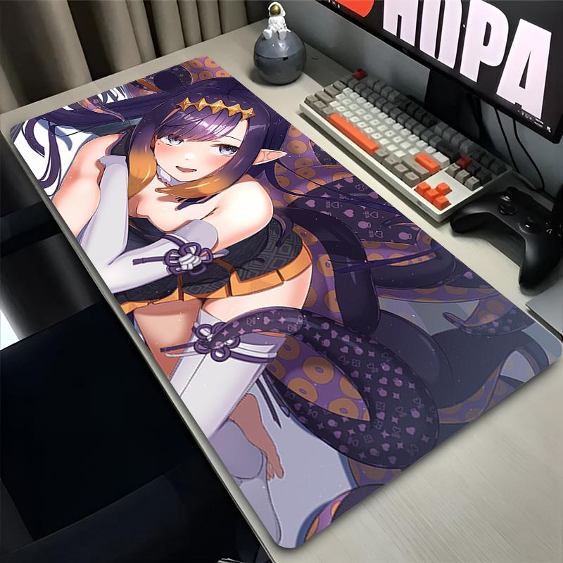 Popular Mouse Pad Large Gaming Computer Desk Mat Speed Gamer Extended Keyboard Pad H-hololive Ninomae Ina Nis kawaii Mouse Mat