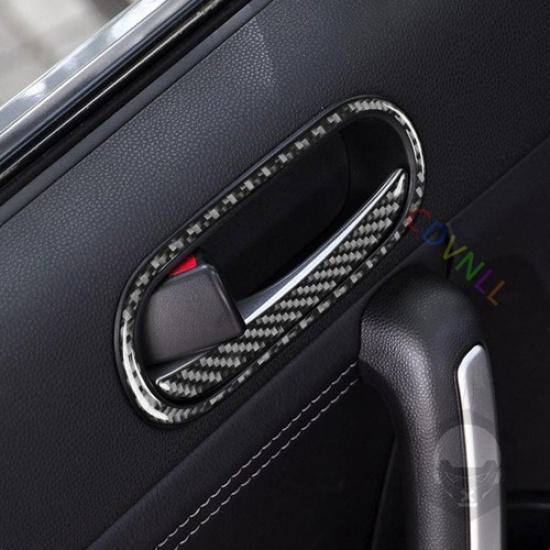 4Pcs Carbon Fiber Door Handle Panel Cover Trim For Mazda MX-5 Miata 2009-2015