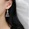 European & American Creative Five-Pointed Star Multi-Layer Christmas Tree Earrings - Fashionable, Unique, High-End Holiday Jewelry