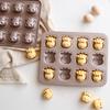 Chefmade Золотая форма для выпечки Мадлен и Масляного моти, 12 ячеек, с антипригарным покрытием, с рисунком 'Мультяшный теленок'