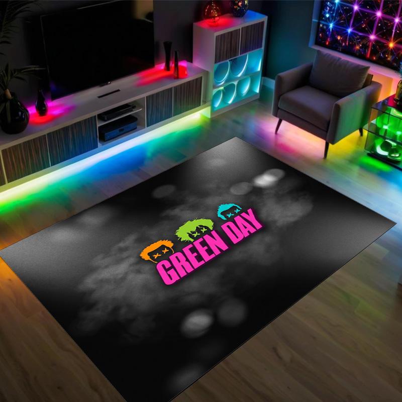 Green Day Design Crystal Velvet Carpet Cozy Non?Slip Printed Rug For Bedroom Living Room Entrance