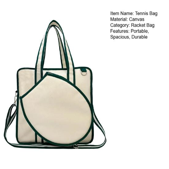 Сумка-тоут для тенниса для женщин, сумка для теннисных ракеток, вместительная сумка для паделя, регулируемая спортивная сумка для пиклбола на 2 ракетки