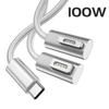 1.8M 100W USB Type-C To Magsafe 1 2 Zinc Alloy Plug Adapter Laptop Fast Charging Cable Converter Cord for Macbook Air Pro