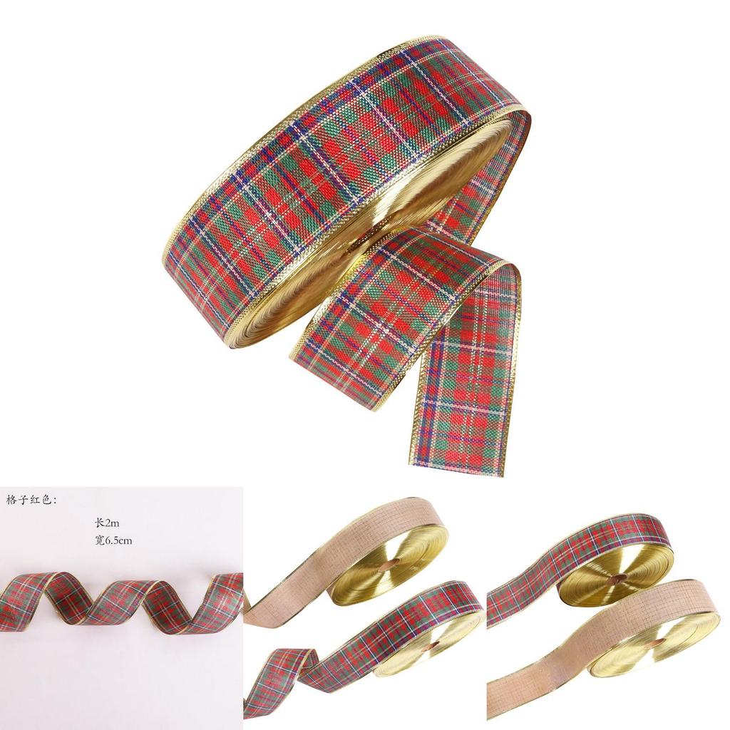 Charming Red And Gold Decorative Ribbon For Christmas Gift Wrapping And Holiday Crafts