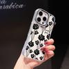 Clear Black Rose Phone Case for iPhone 17 Air 16E 16 15 Pro Max 14 Plus 13 12 Mini X Xs 8 7 Soft TPU Cover Coques Accessory