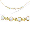 [R5177] - Gold Plated Necklace 'Sissi' White Gold - 38x3 Mm