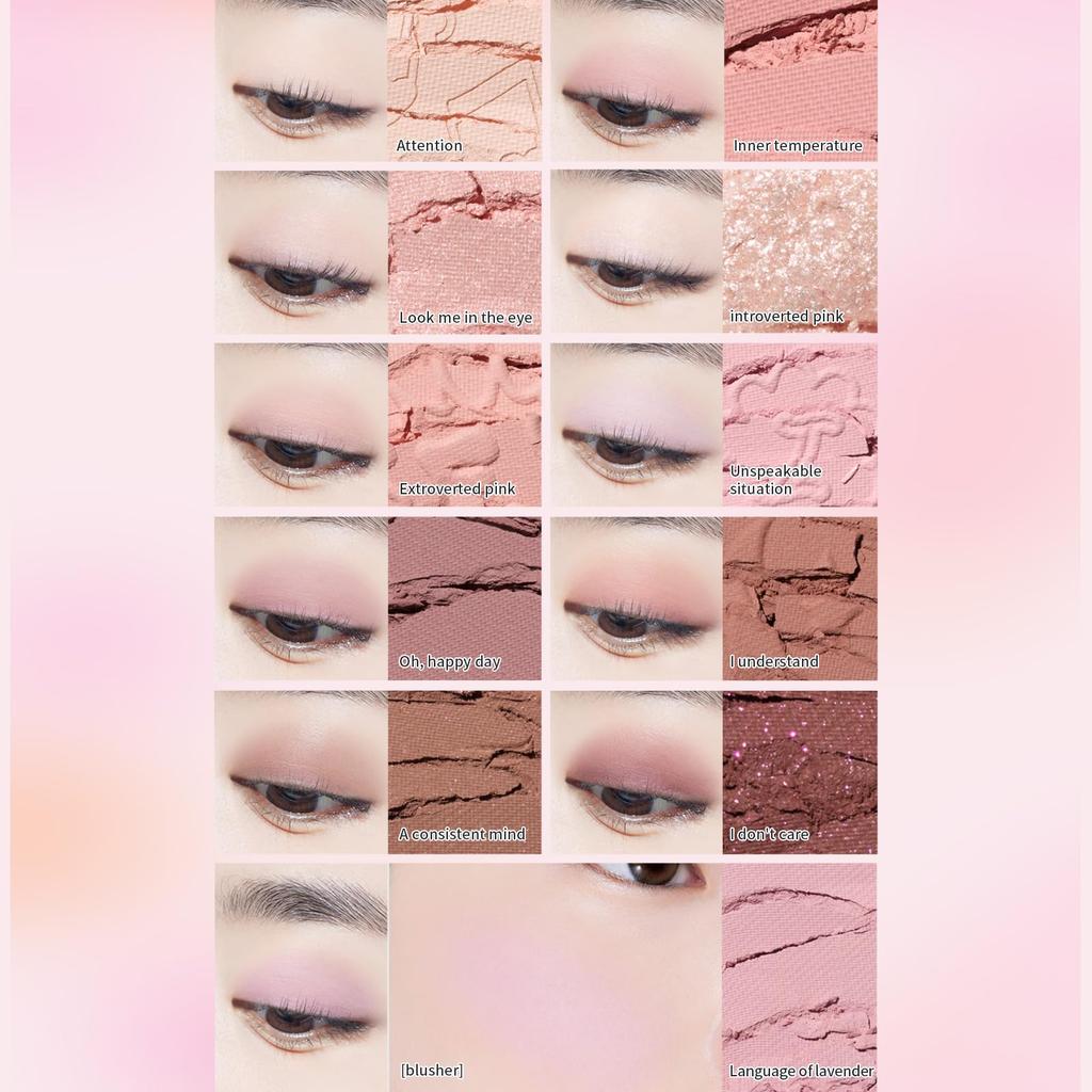 ETUDE My Best Tone Eye Palette Bargaining Palette with and Matte and Customizable [Etude Official] IE, Angel/Multi-Color Glitter, Shimmer, Eyeshadows,