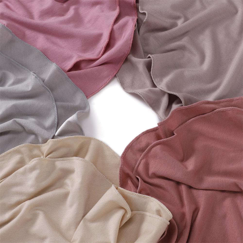 Модальный хлопковый однотонный шарф с накладным воротником для женщин