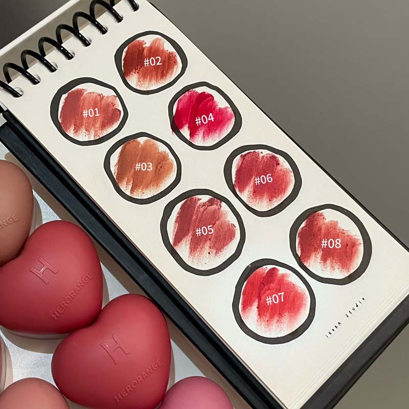 Губная помада для губ и щек двойного назначения HERORANGE Natural All-match Matte Monochrome Blush Cream с кисточкой