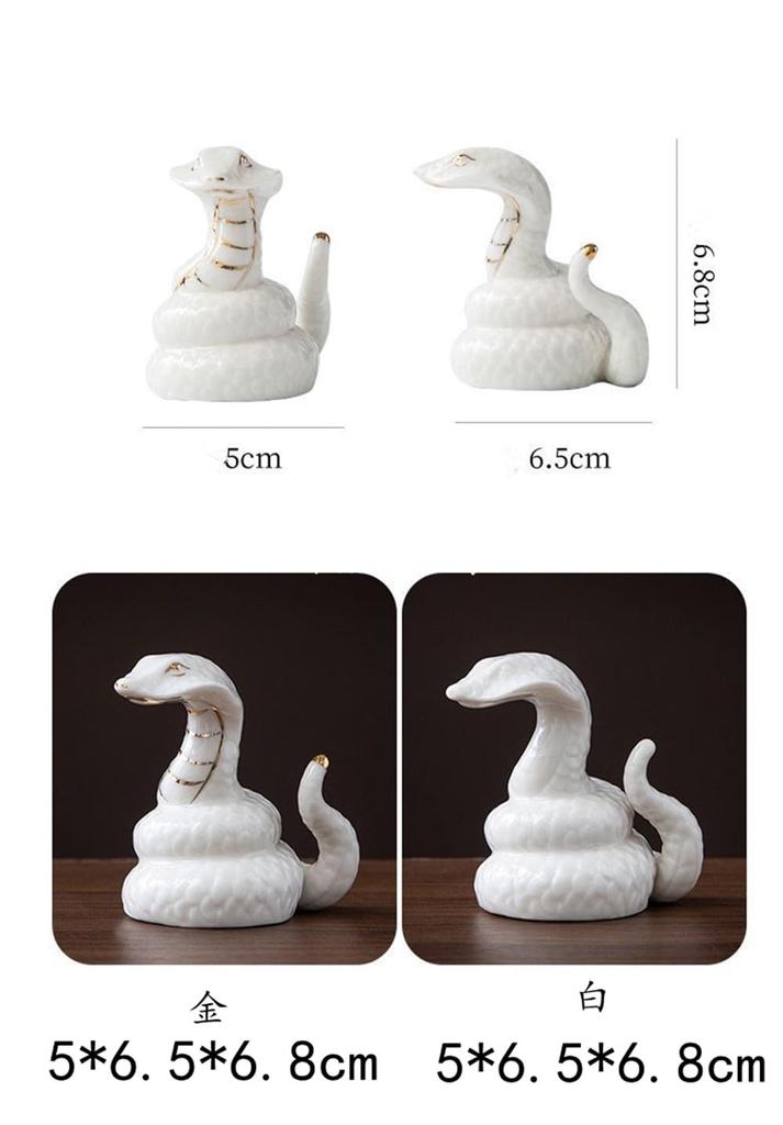 Zodiac Snake Figurine Snake 2025 White Snake Entrance Lucky Charm Snake Snake Figurine Improves Luck Feng Shui Goods Luck Inviting Wealth Fortune Good
